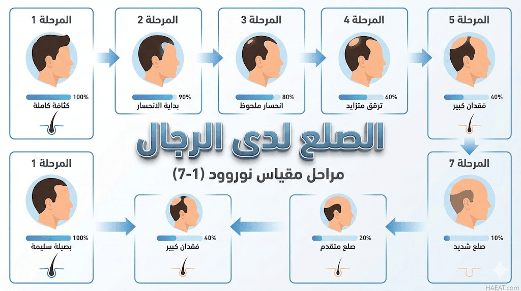 الصلع لدى الرجال، أسبابه وعلاجه | 7 أسباب لتساقط الشعر 21 image 14
