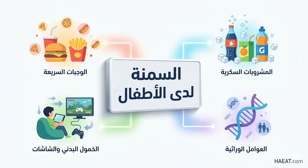 السمنة لدى الأطفال | 7 حقائق عن الأعراض، الأسباب، والعلاج 21 image 438